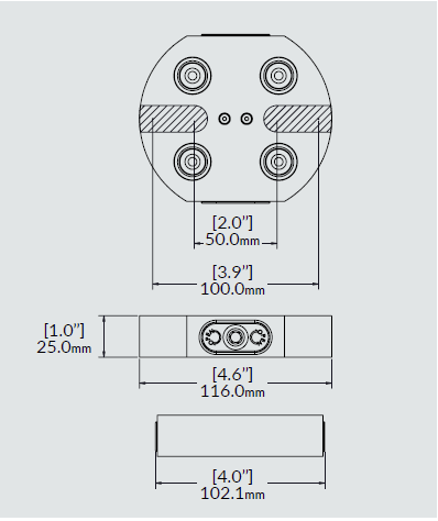 【クリアランスセール対象品】低床ベース 52mm RockLock RL52A-4